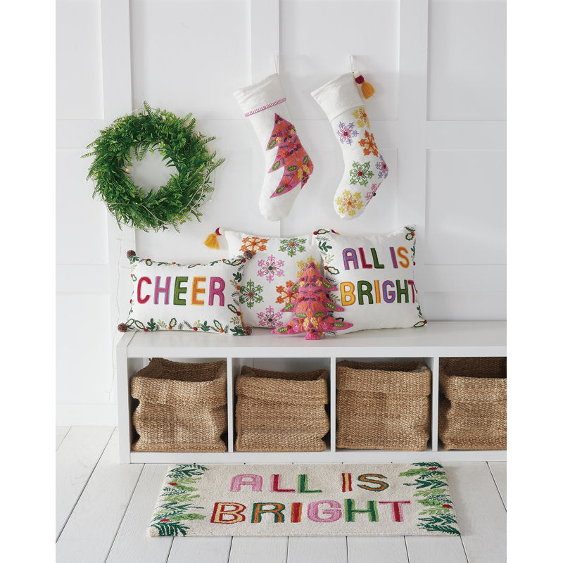Snowflakes Embroidered Stocking