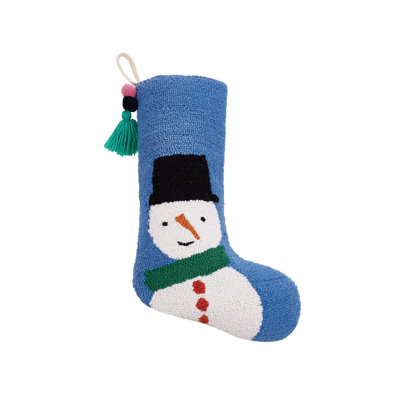 Snowman Wool Hook Stocking