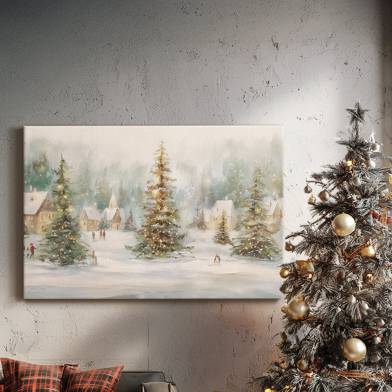 Snowwhite Whisper of Star-Premium Gallery Wrapped Canvas