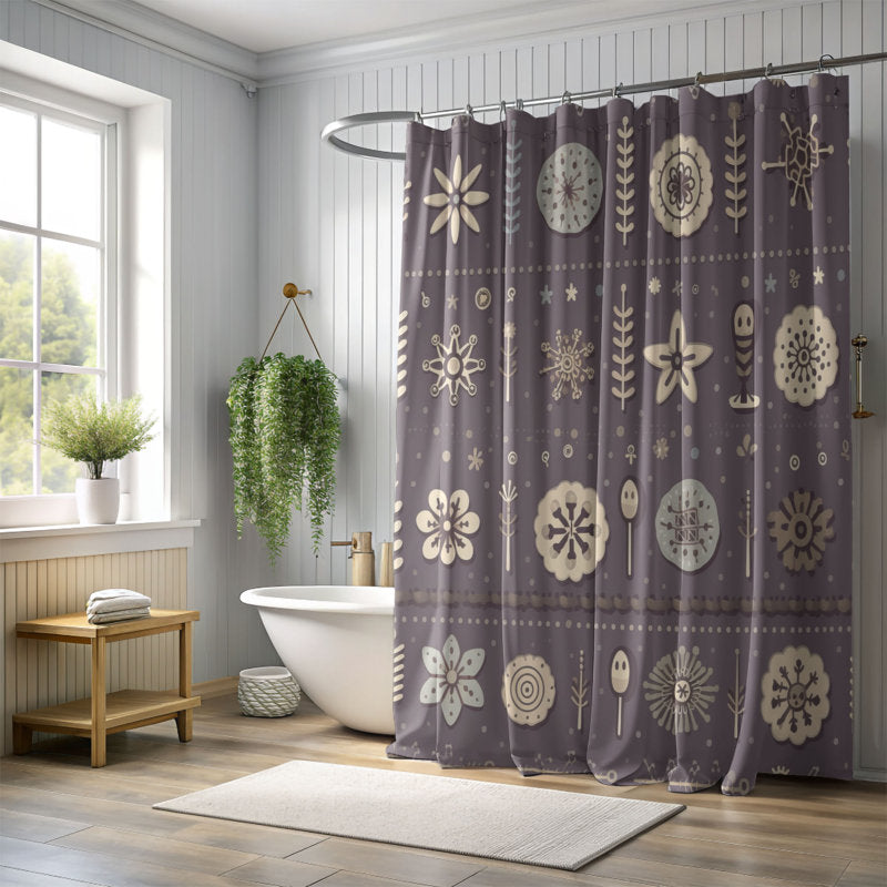 Snowy Abstract Concept - Premium Shower Curtain