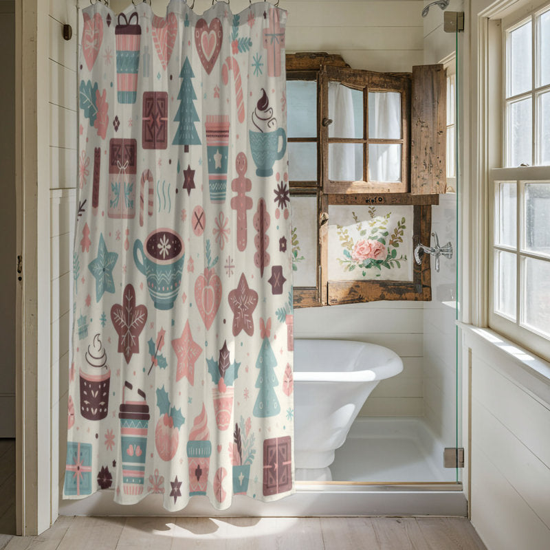 Soft Festive - 1 Piece Standard Shower Curtain