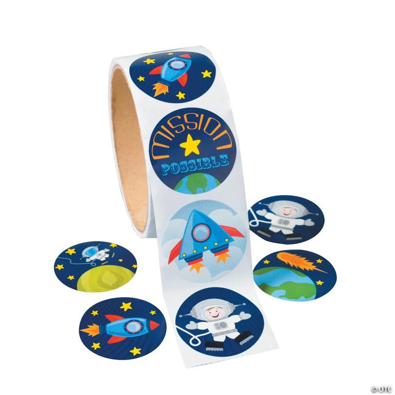 Space Sticker Roll - 100 Pc. | USA Decoration®
