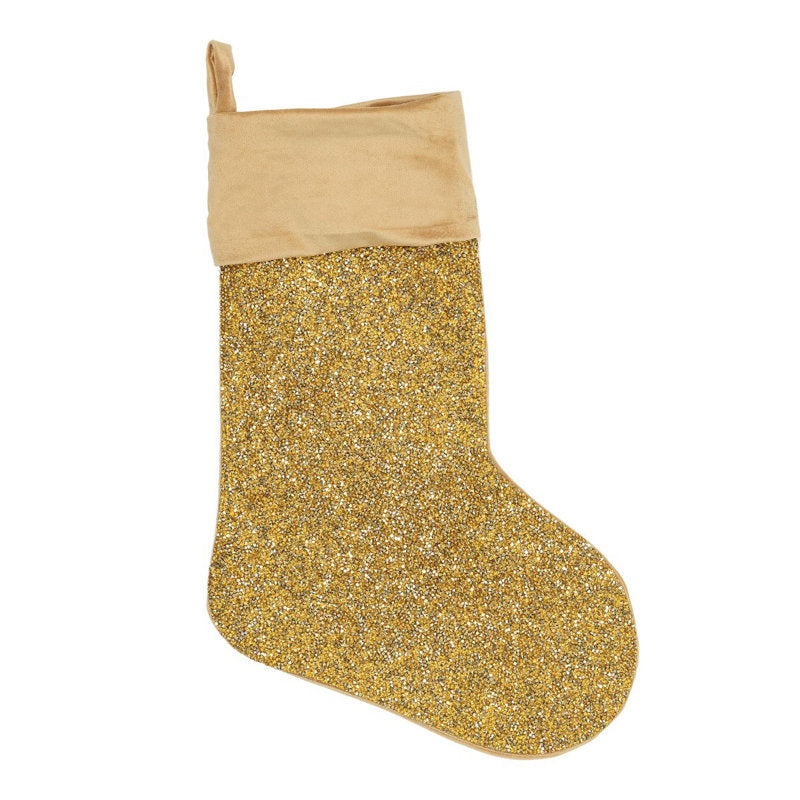Sparkles Home Luminous Stocking | Velvet Material | Resin Rhinestones | Felt Lining | 5 Colors