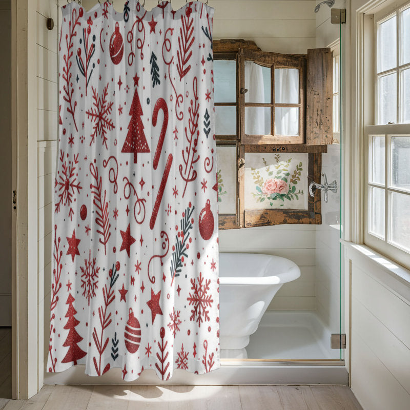 Sparkling Holidays - 1 Piece Standard Shower Curtain