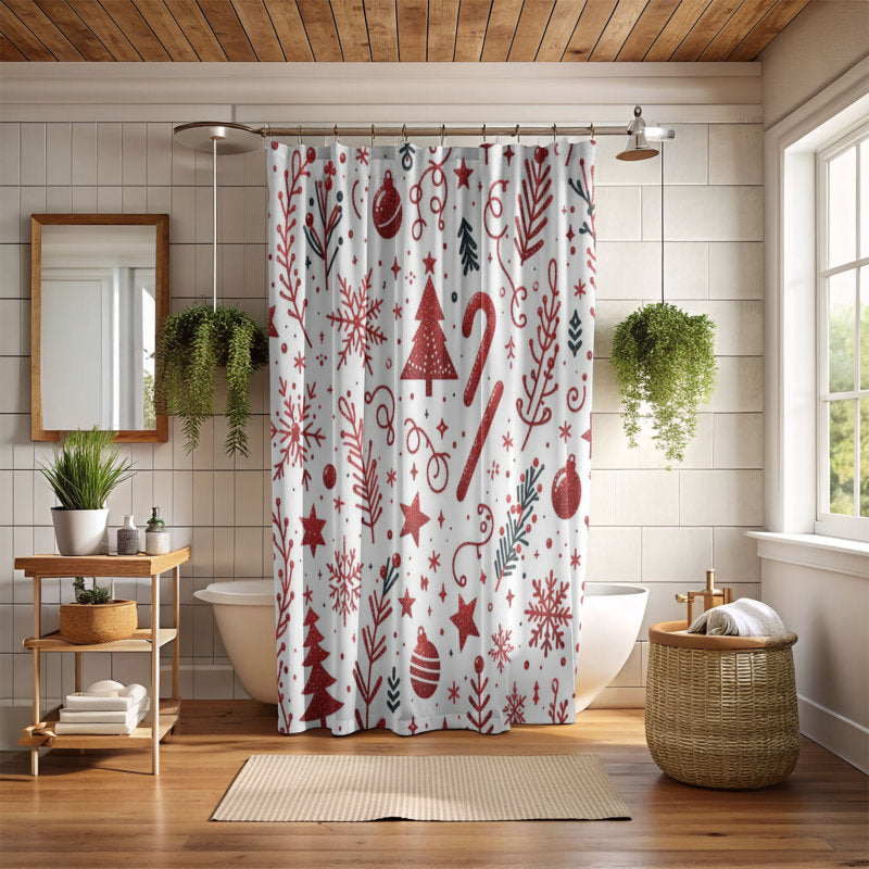 Sparkling Holidays - 1 Piece Standard Shower Curtain