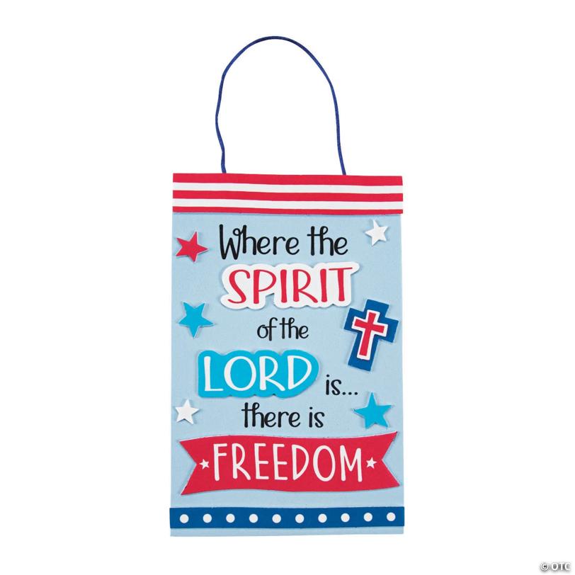 Spirit of the Lord Patriotic Sign Craft Kit- Makes 12