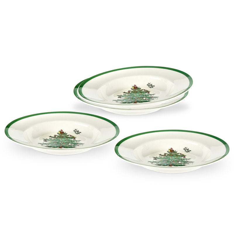 Spode Christmas Tree Soup Plates 9"