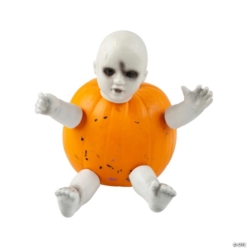 Spooky Doll Pumpkin Poke-Ins Halloween Decoration - 5 Pc.