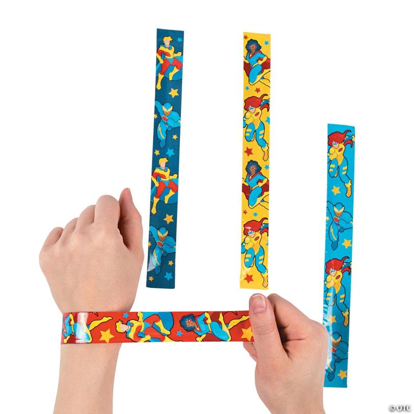 Superhero Slap Bracelets - 12 Pc.