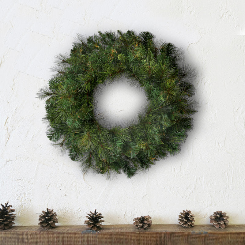 Artificial Pine Christmas Wreath as a festive door display