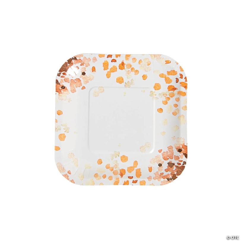 Sweet Fall Square Paper Dessert Plates - 8 Ct.