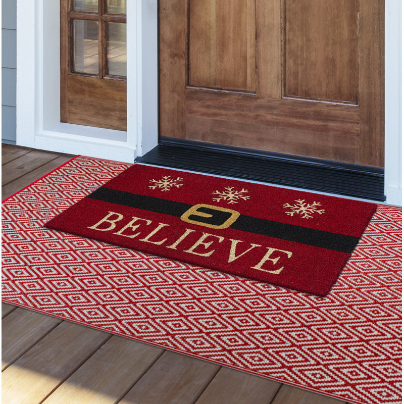 Taravello Non-Slip Striped Christmas Doormat