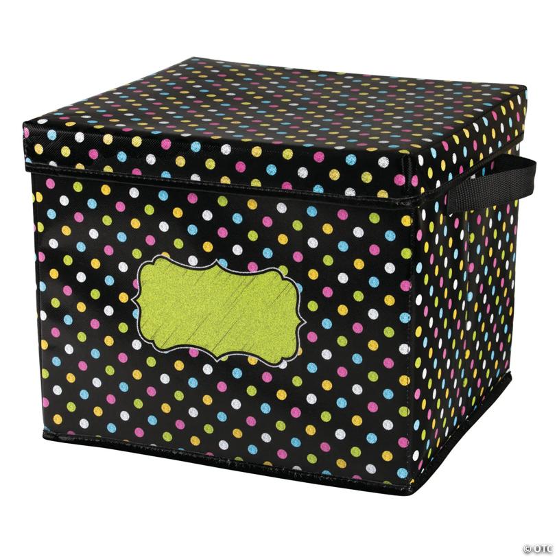 Teacher Created Resources Chalkboard Brights Storage Box w/Lid