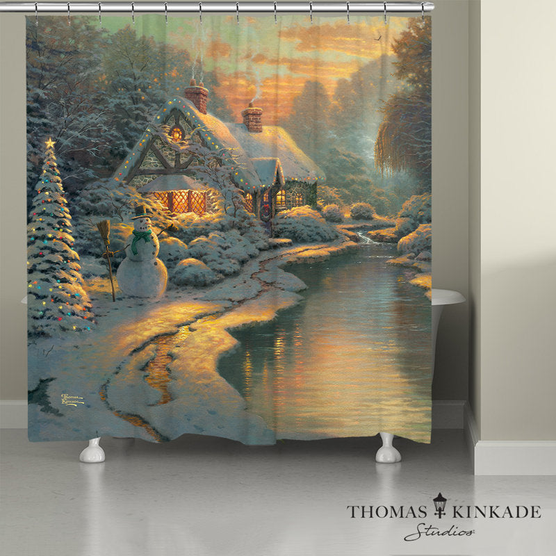 Thomas Kinkade Christmas Evening Shower Curtain