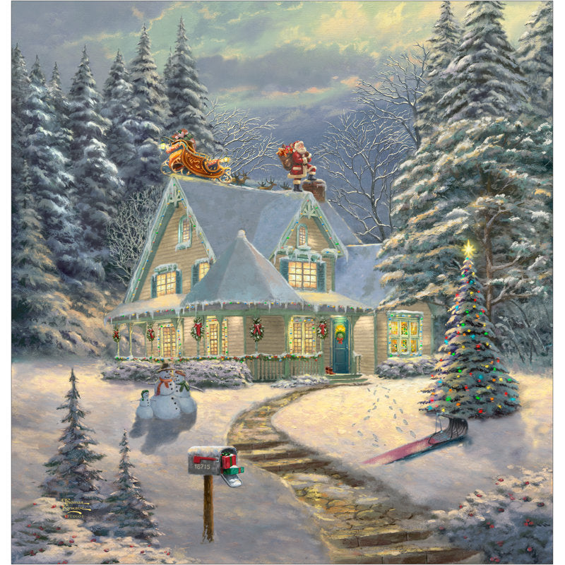 Thomas Kinkade Midnight Delivery Shower Curtain