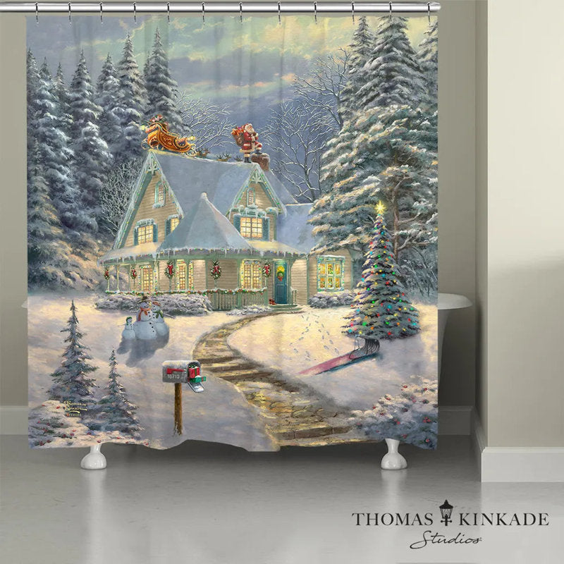 Thomas Kinkade Midnight Delivery Shower Curtain