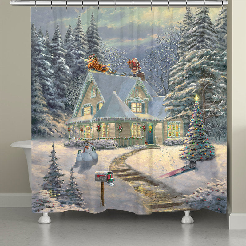 Thomas Kinkade Midnight Delivery Shower Curtain