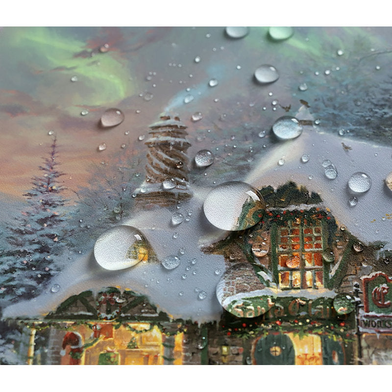 Thomas Kinkade Santa's Night Before Christmas Shower Curtain