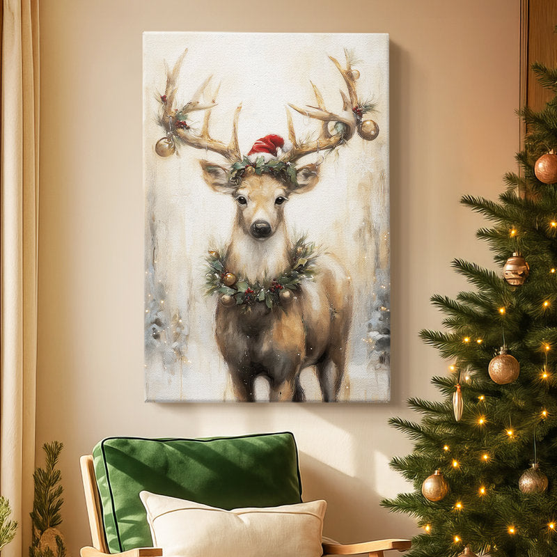 Tinsel-Gold Bells Parish-Premium Gallery Wrapped Canvas