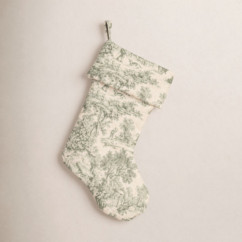 Toile Christmas Stocking