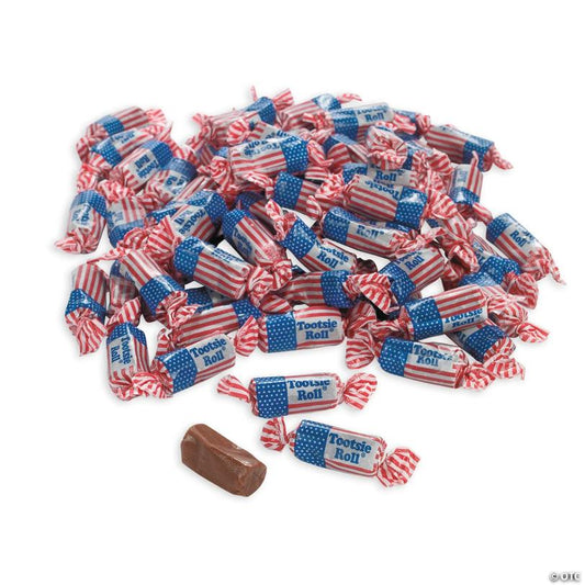 Tootsie Roll® Patriotic USA Flag Midgees Chocolate Candy - 70 Pc. | USA Decoration®