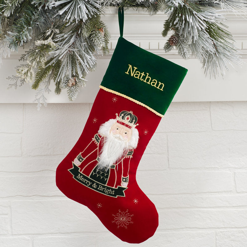 Traditional Christmas Nutcracker Personalized Christmas Stocking