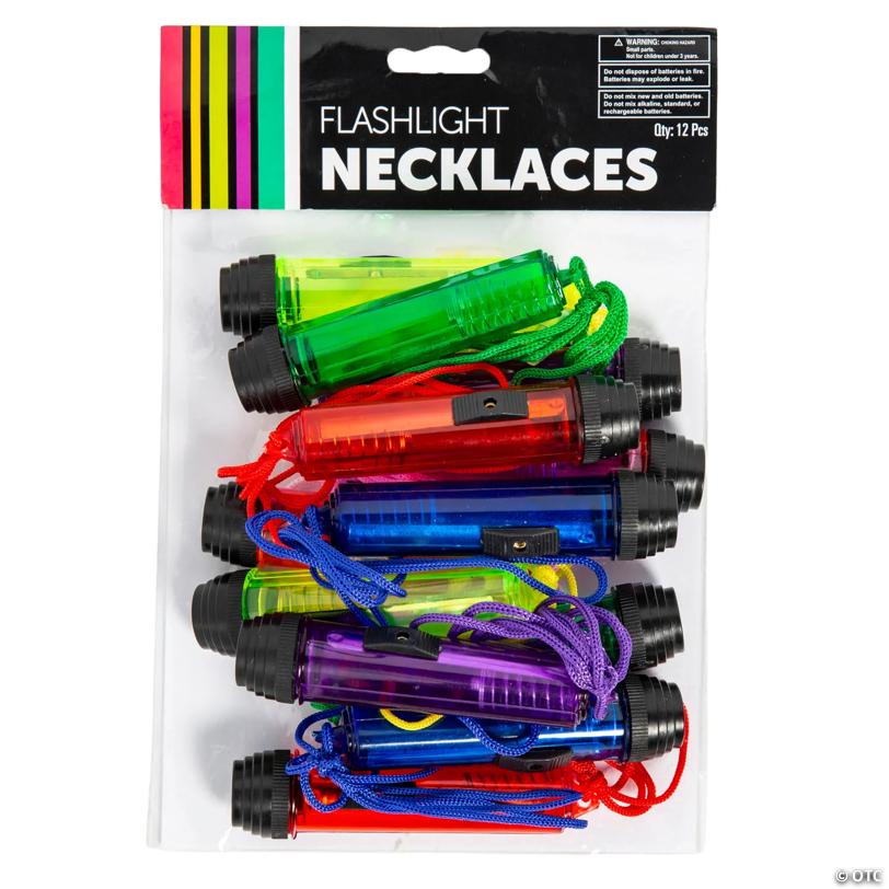 Transparent Flashlights on A Rope - 12 Pc.