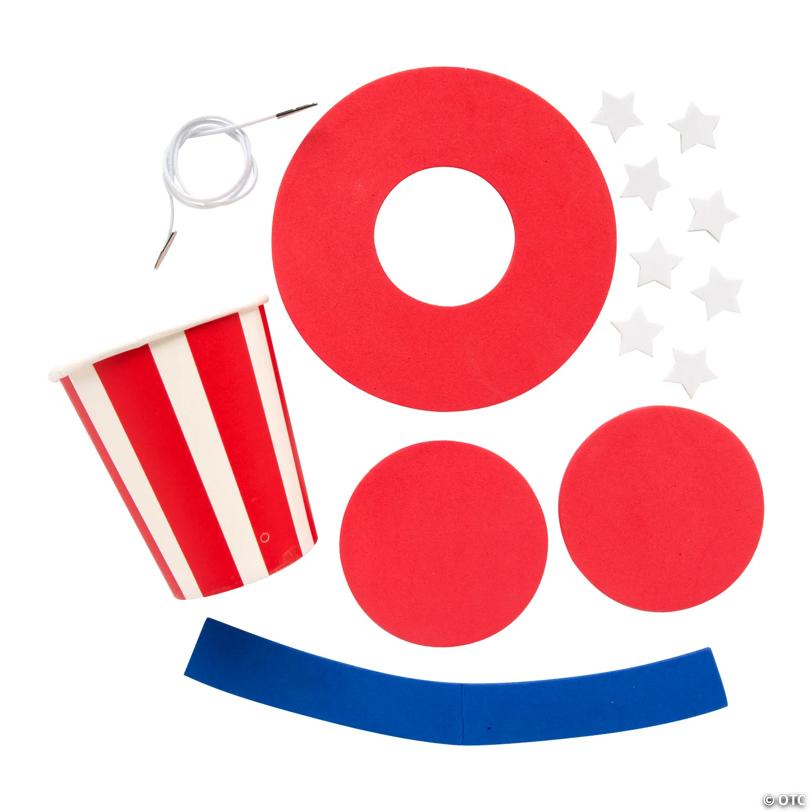 Uncle Sam Hat Craft Kit - Makes 6