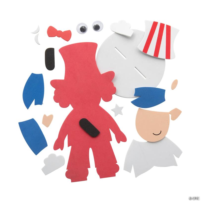 Uncle Sam Stand-Up Craft Kit - Makes 12