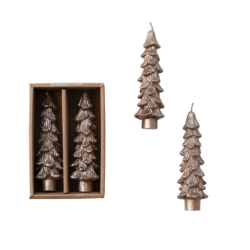 Unscented Tree Shaped Taper Candles In Box