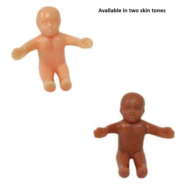 Mardi Gras King Cake Babies, 1-1/4", Choose Skin-tone and Count