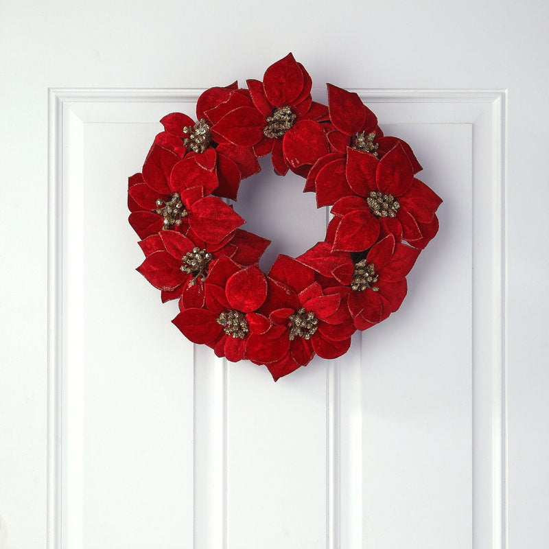 Christmas Wreath hanging on a front door