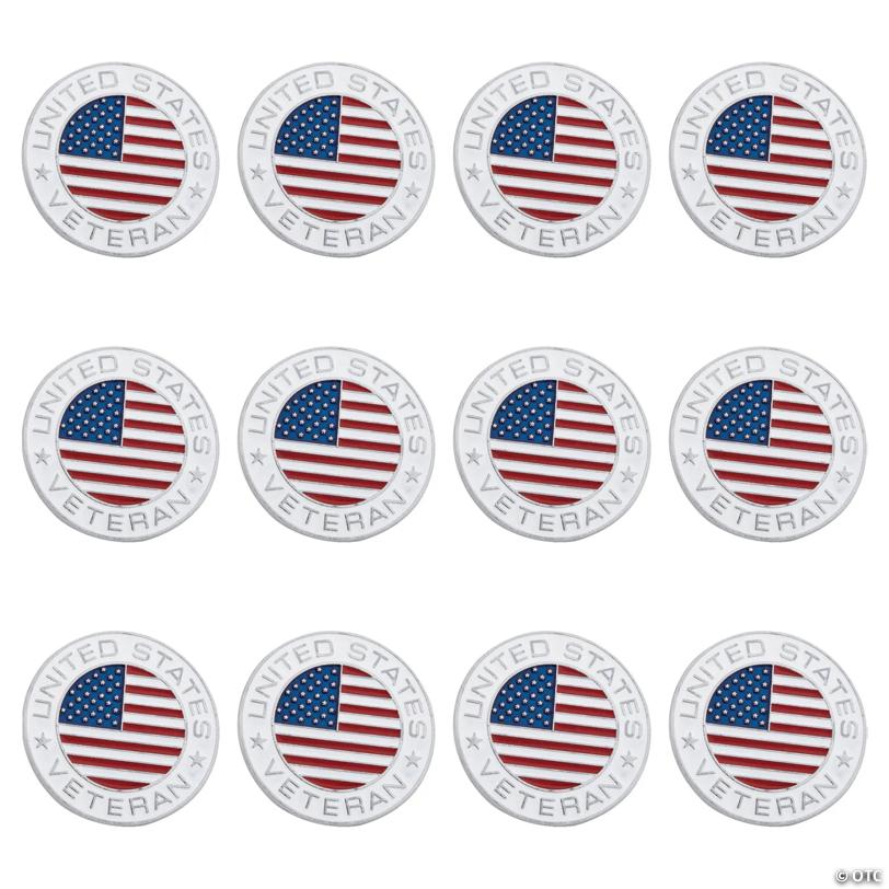 Veteran Enamel Pins - 12 Pc.