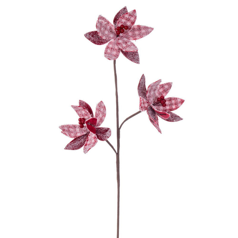 27-inch artificial poinsettia spray