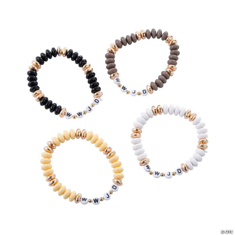 WWJD Bead Bracelets - 24 Pc.