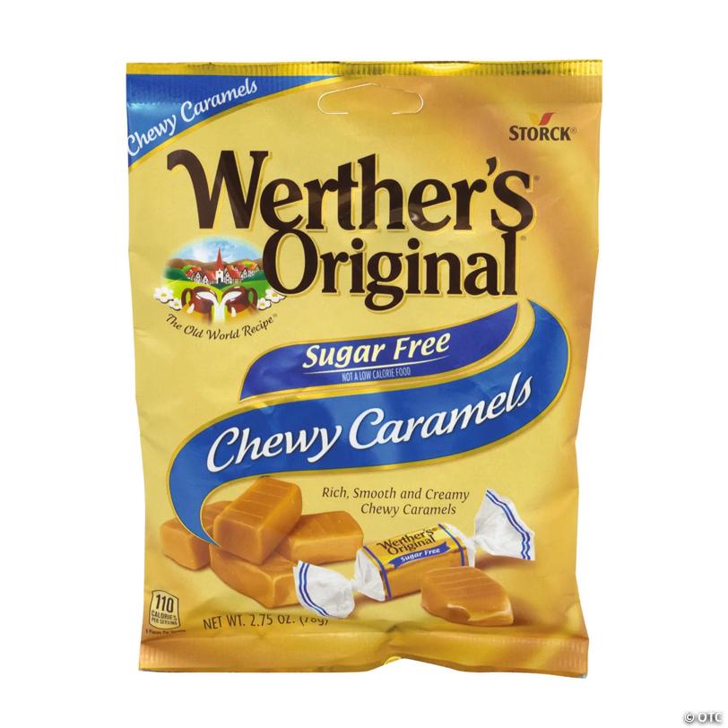 Werther's Original Chewy Caramels Sugar Free, 2.75 oz, 3 Pack