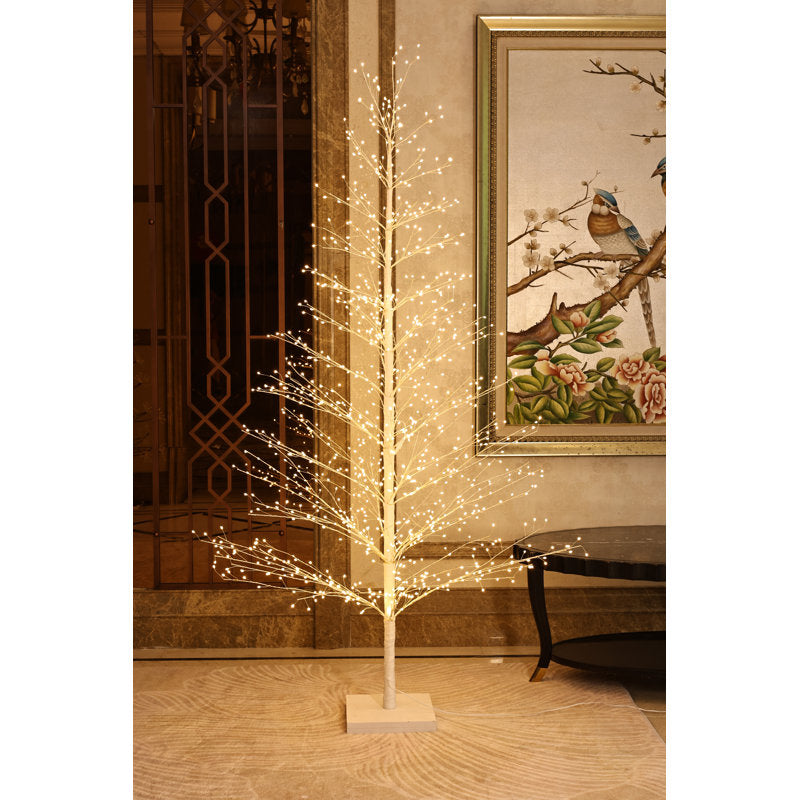 White Birch Tree with LED Lights