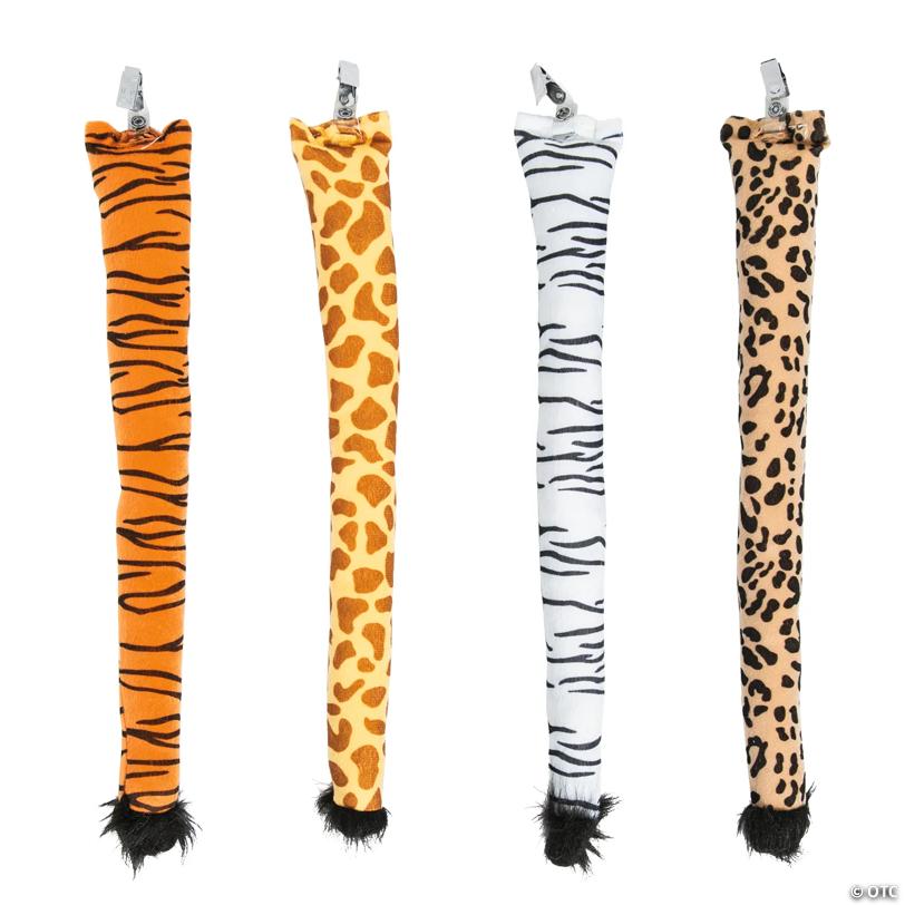 Wildlife Safari Stuffed Animal Tails - 4 Pc.
