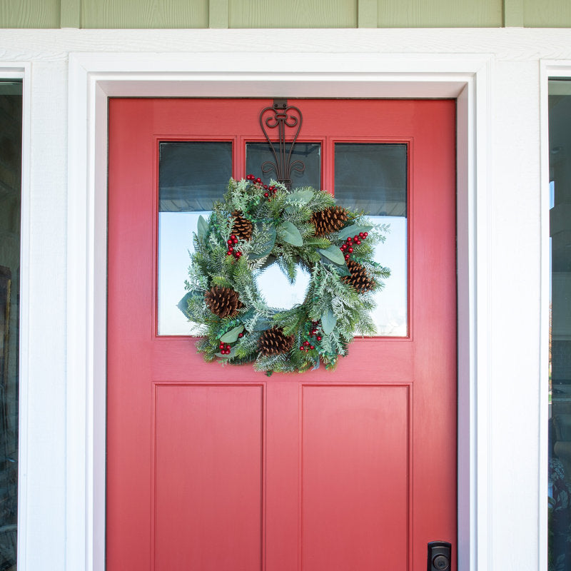 Christmas Wreath hanging on a front door