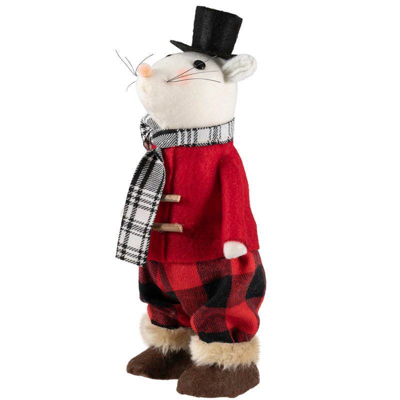 Winter Mouse Christmas Tabletop Figure - 11"