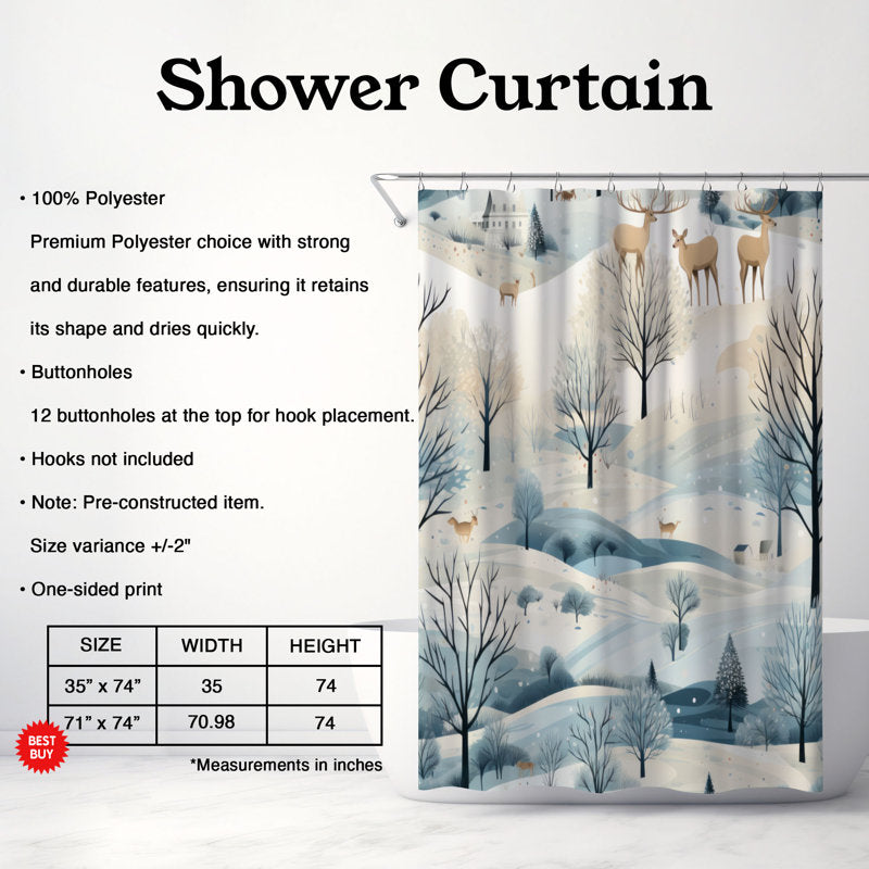 Winter Utopia - Premium Shower Curtain