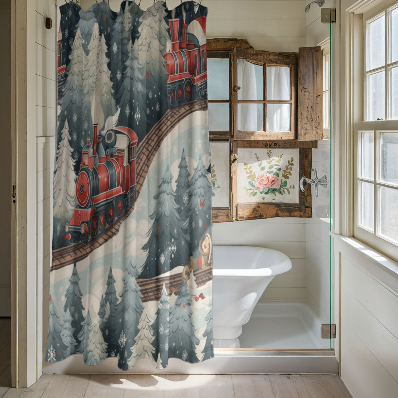 Winter Wonderland Express - Premium Shower Curtain