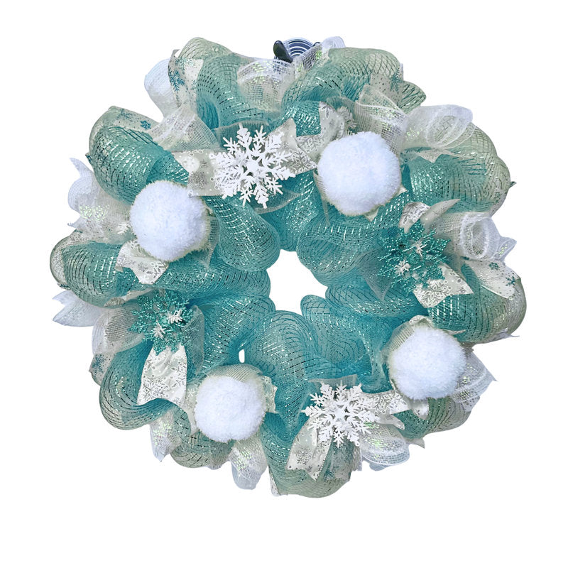 Christmas Wreath hanging on a front door