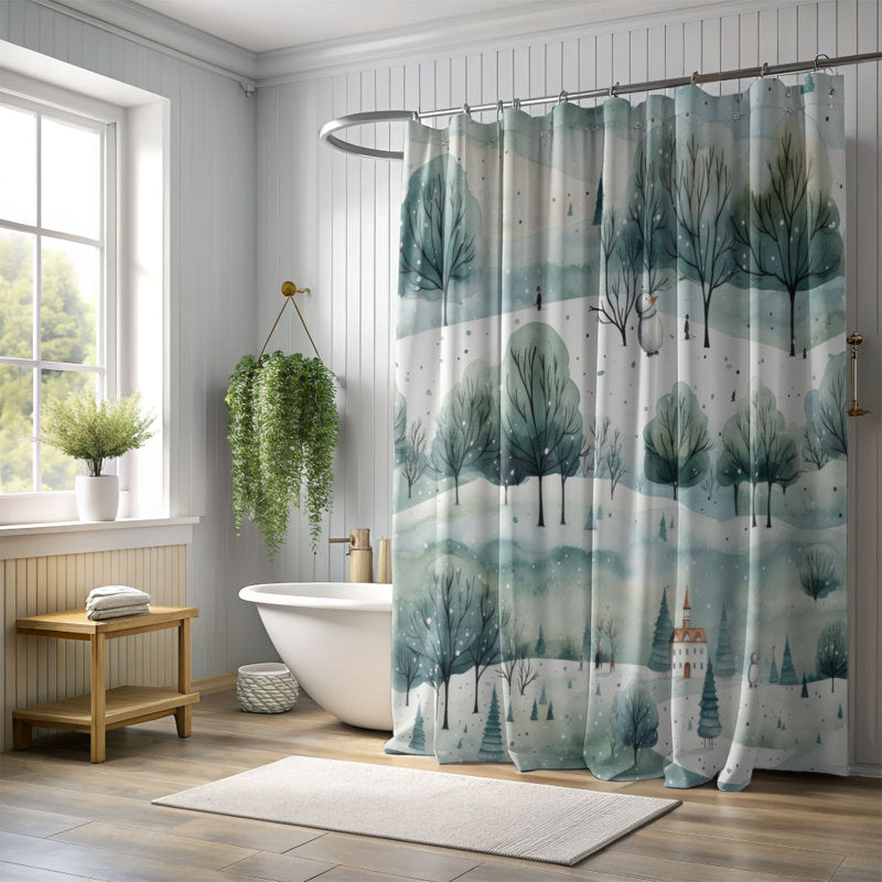 Wintry Eden - Premium Shower Curtain