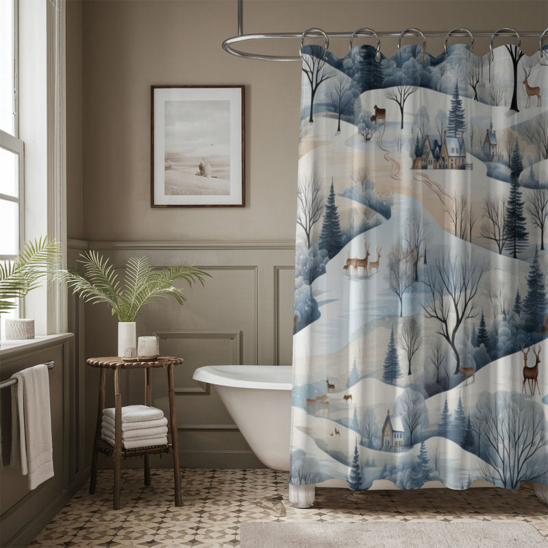 Wintry Escape - Premium Shower Curtain