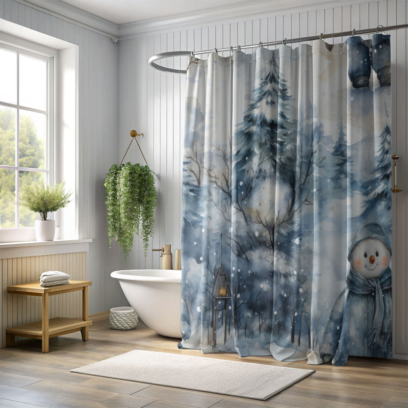 Wintry Figure - Premium Shower Curtain