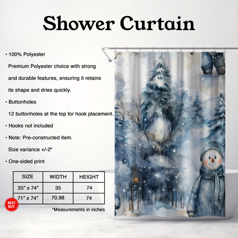 Wintry Figure - Premium Shower Curtain