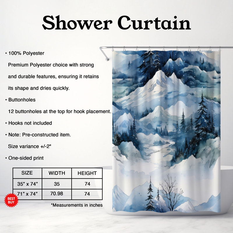 Wintry Paradise - Premium Shower Curtain
