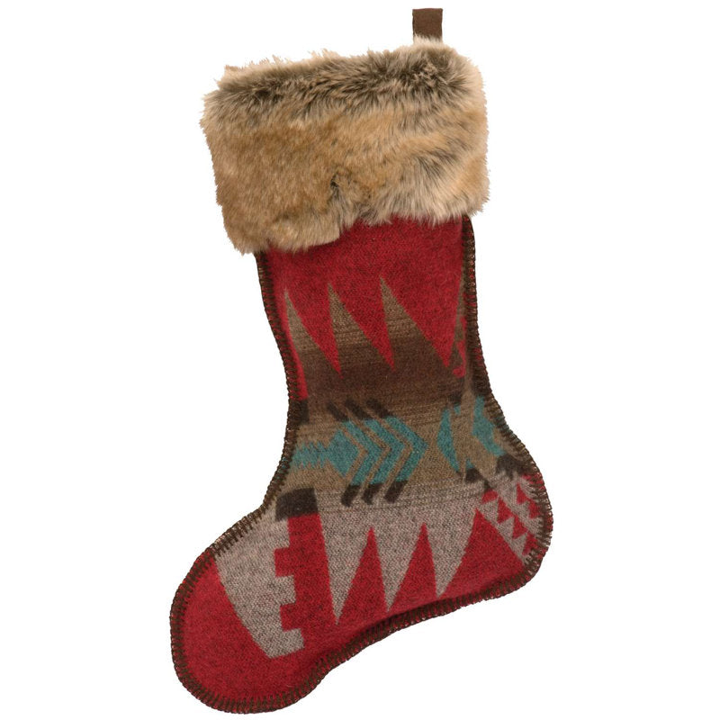 Wooded River Yellowstone Christmas Stocking (14x20)