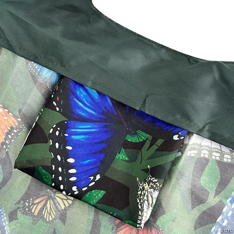 Wrapables Allybag Foldable & Lightweight Reusable Grocery Bag, Butterflies